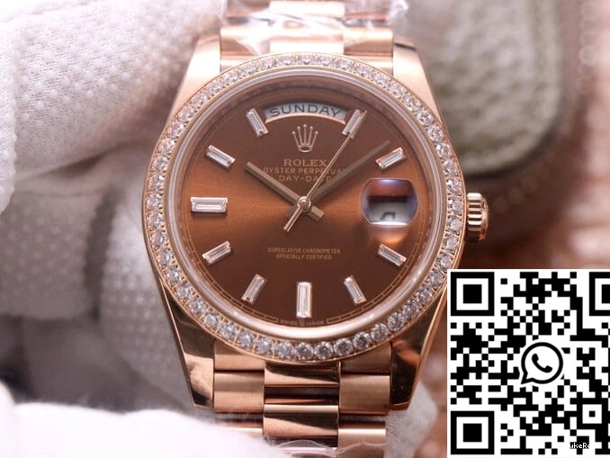 Factory Chocolate Diamond Rolex Dial Day-Date EW M228345RBR-0006 Color 0713